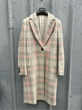 Tiger of Sweden Aloe Grey Plaid Wool Jacket, size 34 (approx US 6)